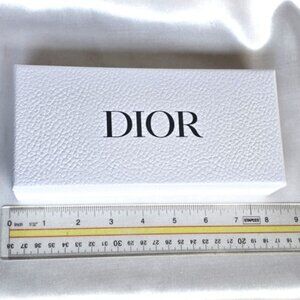 Dior White Rectangular Gift Storage Box with Grey Logo 8"x 3.5"x 1.75"